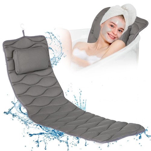 Gray full body - bath, pillow