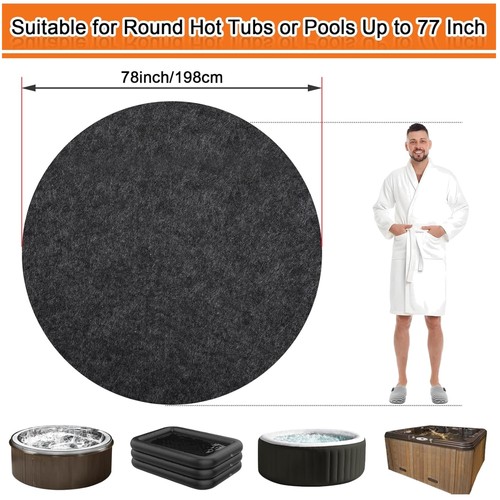 Large round hot tub mat - round,